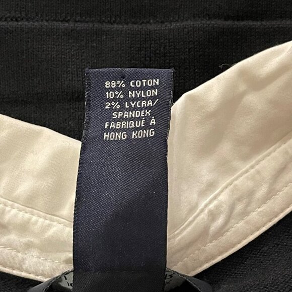 Jones New York Signature Black & White Polo Shirt Size 2X v--neck short sleeve - Picture 4 of 8